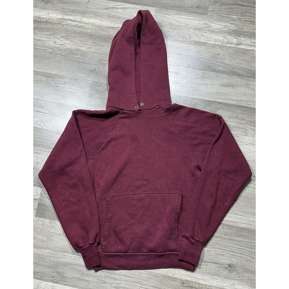 Vintage 80s‎ Hoodie Sweatshirt Medium Blank 50/50 Cotton Kodel Polyester